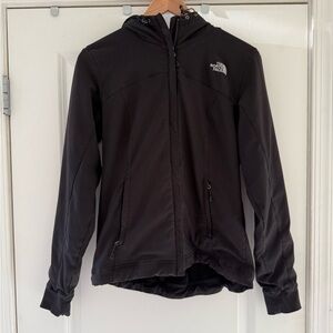 The North Face Black Soft Shell Fleece Lined Hooded Black Jacket M